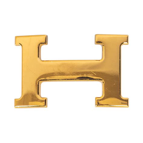 hermes 18k gold h belt buckle|Hermes belt buckle only.